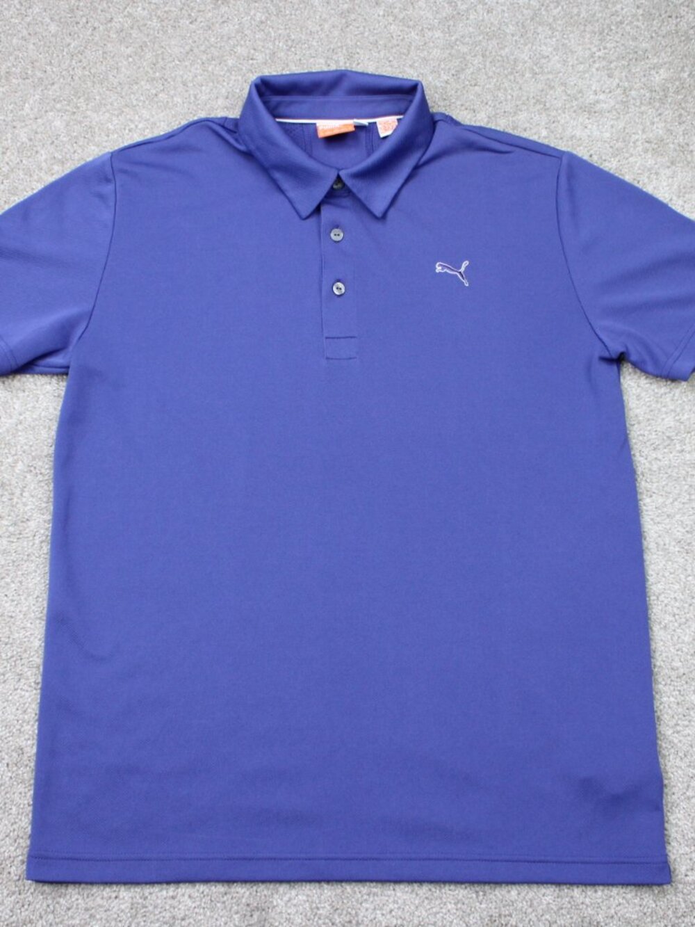 Puma Polo Shirt Mens Medium Blue Cool Cell Golf‎ Short Sleeve Pullover